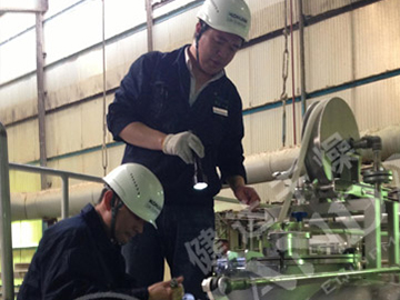 Engineer directs at Mitsubishi in Japan